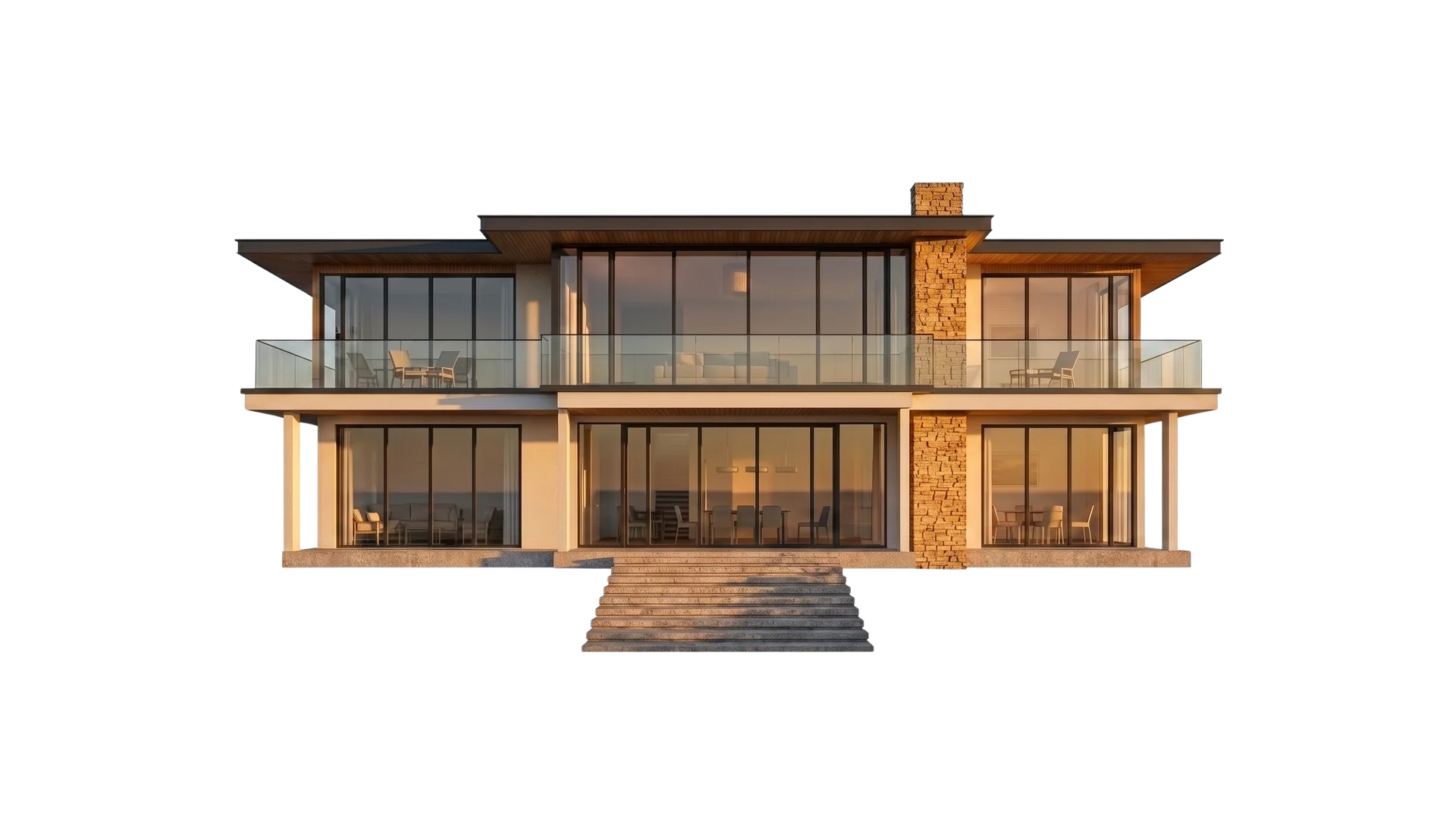 The finished house, cut out, floating on paper